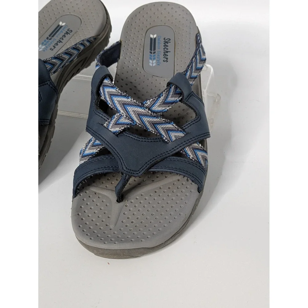 Skechers Women's Size 8 Navy Blue Sport Sandals Strappy Outdoor Comfort